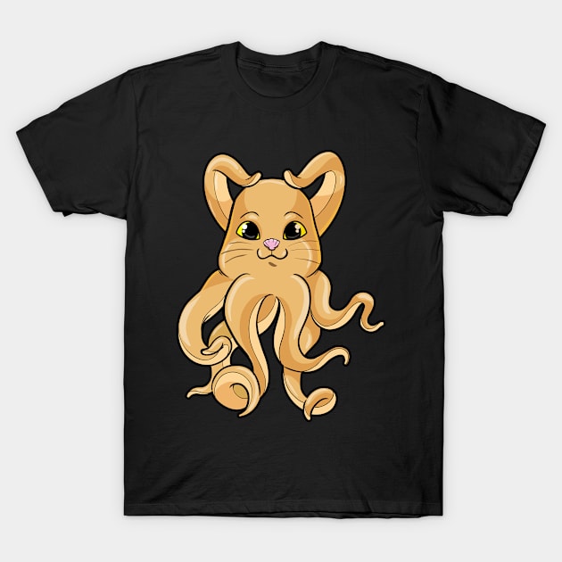 Octopus with 8 Arms as Cat T-Shirt by Markus Schnabel